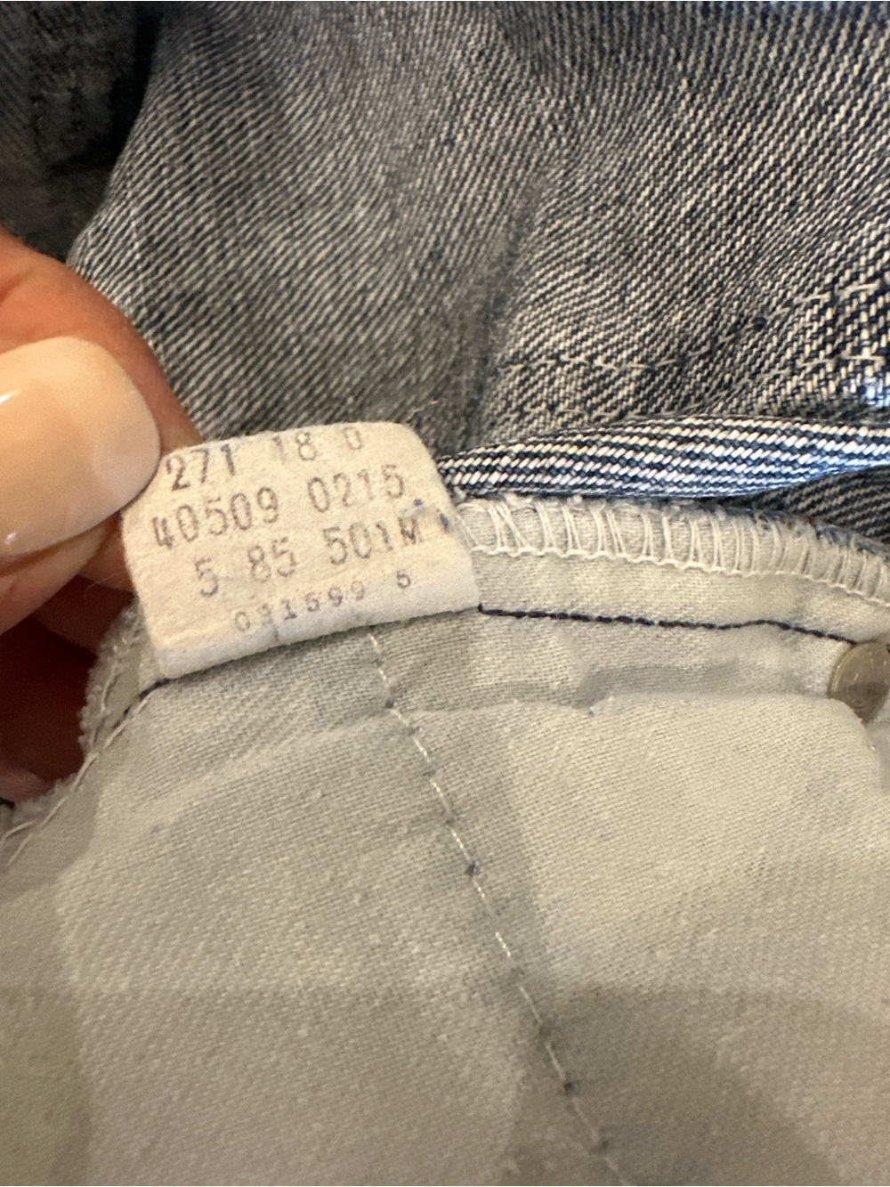 Vintage 1985 Levi’s 501 Orange Tab Jeans 34x30 USA Faded Distressed Hem - Picture 7 of 17